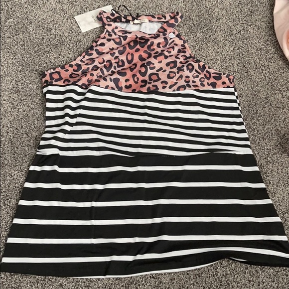 Leopard & striped tank! - Picture 1 of 1